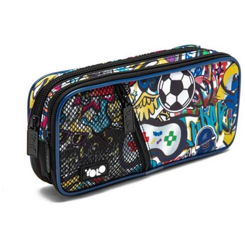 Yolo Pencil Case With 3 Cases – 1 Pc 90100 7290117745823
