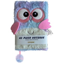 Gama Brands Plush Diary With Lock Owl Pink A5 17219614 6947259196143