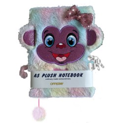 Gama Brands Plush Diary With Lock Monkey A5 17219613 6947259196136