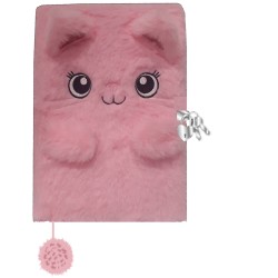 Gama Brands Plush Diary with Lock cat pink with ears A5 17219615 6947259196150