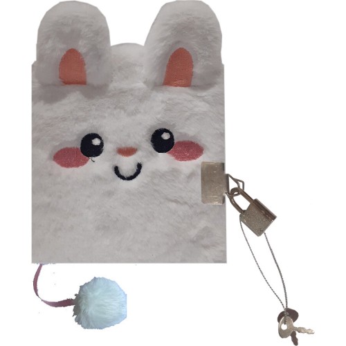 Gama Brands Plush Diary With Lock Bunny 15 X 19Cm 17219611 6947259196112