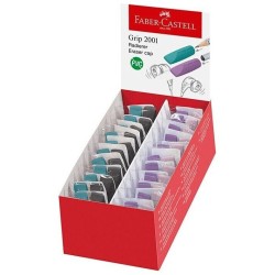 Faber-Castell Σετ 2 Γόμες Καπάκι Μαύρο-Μπλε & Ροζ-Μωβ 187173 4005401871736