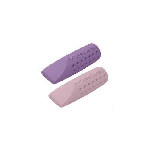 Faber-Castell Set Of 2 Cap Erasers Black-Blue & Pink-Purple 187173 4005401871736