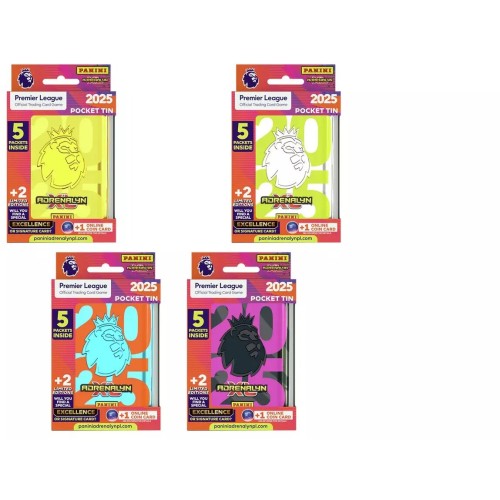 PANINI Premier League 2025 Adrenalyn Metal Pocket Tin Κάρτες PA.TI.PL.225 8051708015294