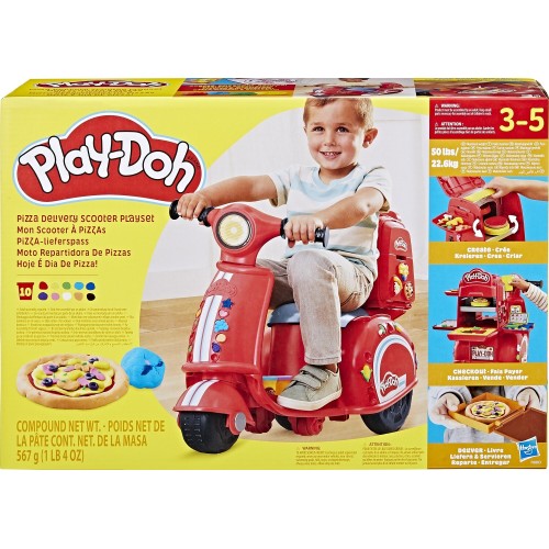 Hasbro Play-doh Pizza Delivery Scooter Playset, Kids Arts and Crafts F8803 5010996225764