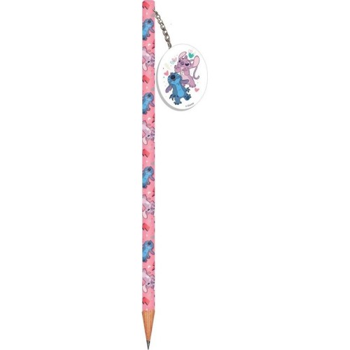 Diakakis imports Pencil With Eraser Disney Stitch Pink 000564360 5205698673184