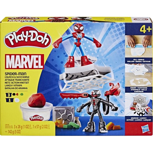 Hasbro Play-Doh Marvel Spiderman Launch And Suce Battle Με 2 Φιγούρες Δράσης F9827 5010996257611