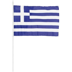 OEM Σημαία Ελληνική Πάνινη Με Λαβή 32X45cm(Λαβή60Cm) 96-12 096001200012