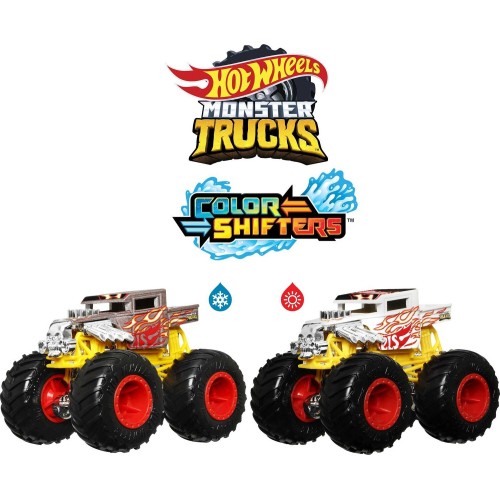 Mattel Hot Wheels Monster Trucks Color Shifters Bone Shaker Vehicle HGX06 / HGX07 194735214945
