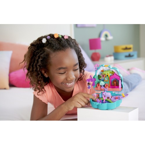 Mattel Polly Pocket Peacock Garden Compact Αξεσουάρ Για Κούκλα Σετ Για Παιχνίδι Με Κούκλες FRY35 / HWN97 194735217939