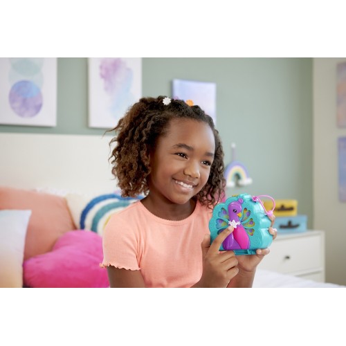Mattel Polly Pocket Peacock Garden Compact Αξεσουάρ Για Κούκλα Σετ Για Παιχνίδι Με Κούκλες FRY35 / HWN97 194735217939
