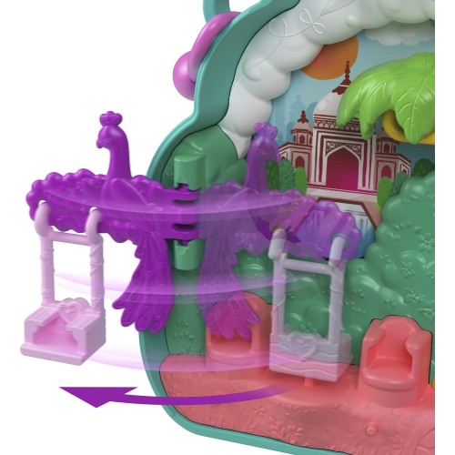 Mattel Polly Pocket Peacock Garden Compact Αξεσουάρ Για Κούκλα Σετ Για Παιχνίδι Με Κούκλες FRY35 / HWN97 194735217939