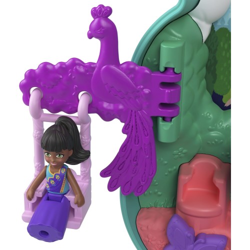 Mattel Polly Pocket Peacock Garden Compact Αξεσουάρ Για Κούκλα Σετ Για Παιχνίδι Με Κούκλες FRY35 / HWN97 194735217939