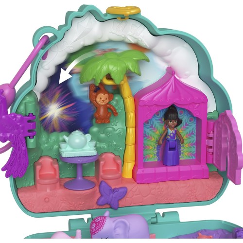 Mattel Polly Pocket Peacock Garden Compact Αξεσουάρ Για Κούκλα Σετ Για Παιχνίδι Με Κούκλες FRY35 / HWN97 194735217939