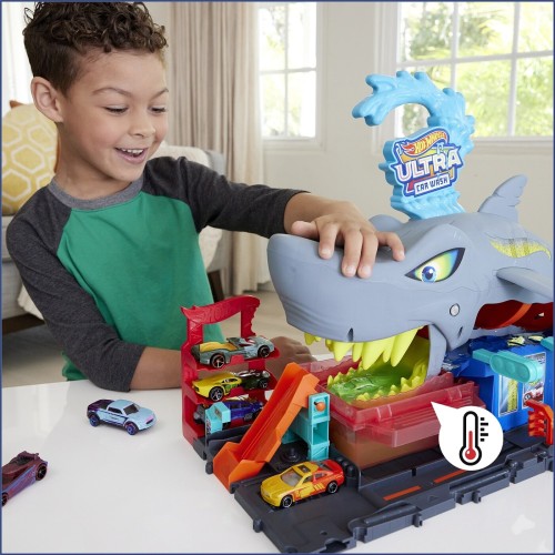 Mattel Hot Wheels City Ultra Shark Car Wash, Playset HTN82 194735195091