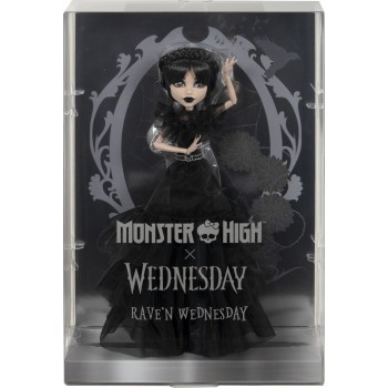 Mattel Monster High Rave'n Wednesday Black Dress Κούκλα HXJ03 194735230594