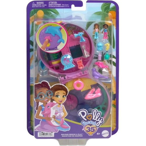 Mattel Polly Pocket Dolphin Rescue & Play Compact FRY35 / HWN96 194735217793