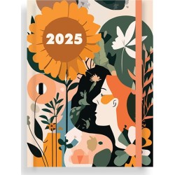 Tesoro Daily Calendar 2025 Blossom 12x17cm. 4 Drawings 000586119 5205698720086