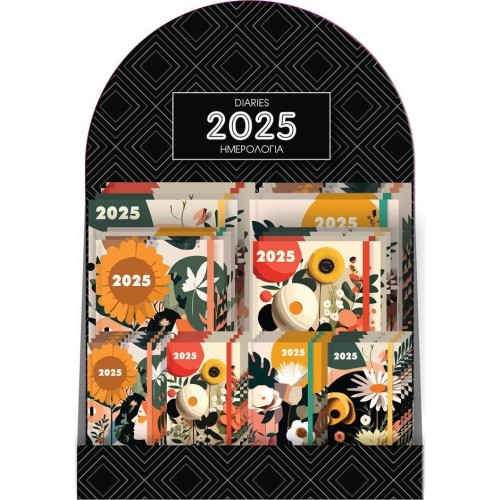 Tesoro Weekly Calendar 2025 Blossom 8x16cm. 4 Drawings 000586120 5205698720116