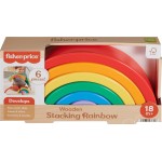 Mattel Fisher-price Wooden Stacking Rainbow For Toddlers, 6 Wood Pieces HXT73 194735238316