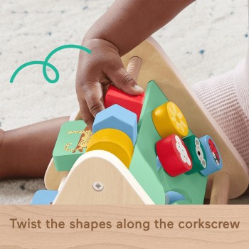 Mattel Fisher-price Wooden Activity Triangle Baby Fine Motor Toy, 1 Piece HYG48 194735246069