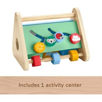 Mattel Fisher-price Wooden Activity Triangle Baby Fine Motor Toy, 1 Piece HYG48 194735246069