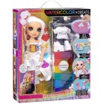 MGA Entertainment Rainbow High Watercolor & Create Fashion Doll, Brown Eyes 507598-EUC 035051507598