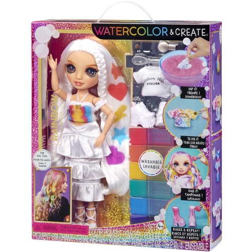 MGA Entertainment Rainbow High Κούκλα Set Ζωγραφιζω TIE DYE Καφε Ματια 507598-EUC 035051507598