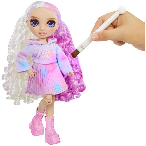 MGA Entertainment Rainbow High Κούκλα Set Ζωγραφιζω TIE DYE Μωβ Ματια 507581-EUC 035051507581