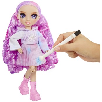 MGA Entertainment Rainbow High Κούκλα Set Ζωγραφιζω TIE DYE Μωβ Ματια 507581-EUC 035051507581