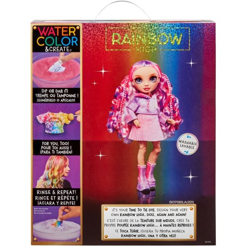 MGA Entertainment Rainbow High Κούκλα Set Ζωγραφιζω TIE DYE Μωβ Ματια 507581-EUC 035051507581