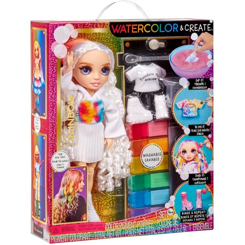 MGA Entertainment Rainbow High Κούκλα Set Ζωγραφιζω TIE DYE Μωβ Ματια 507581-EUC 035051507581