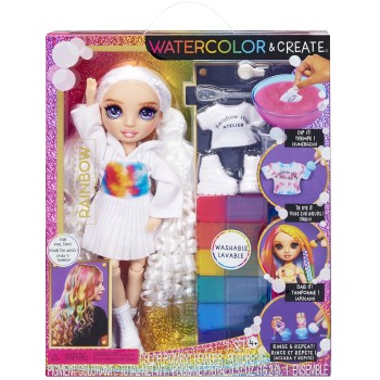 MGA Entertainment Rainbow High Κούκλα Set Ζωγραφιζω TIE DYE Μωβ Ματια 507581-EUC 035051507581