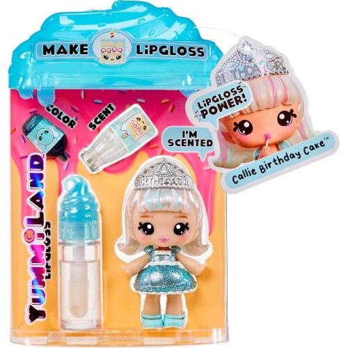 MGA Entertainment Yummiland Lipgloss Doll- Callie Birthday Cake 120704-EUC 035051120704
