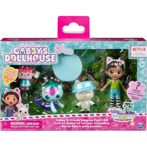 Spin Master Gabbys Dollhouse Dreamworks Κουκλόσπιτο Gabbys Cat Adventures - Gabby & Friends Camping Figure Set 102125 7789884692