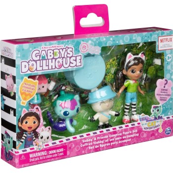 Spin Master Gabbys Dollhouse Dreamworks Κουκλόσπιτο Gabbys Cat Adventures - Gabby & Friends Camping Figure Set 102125 7789884692