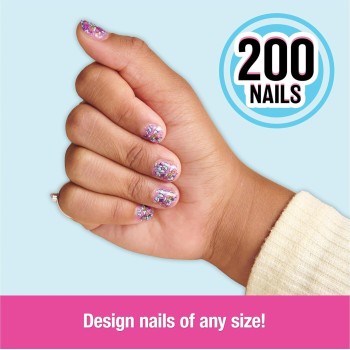 Spin Master Cool Maker, Go Glam  Nail Kit, Style 200 Nails With 4 Designs, 2 Polish App 102511 681147025813