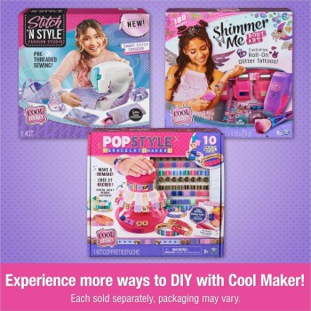 Spin Master Cool Maker, Go Glam  Nail Kit, Style 200 Nails With 4 Designs, 2 Polish App 102511 681147025813