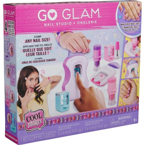 Spin Master Cool Maker, Go Glam  Nail Kit, Style 200 Nails With 4 Designs, 2 Polish App 102511 681147025813