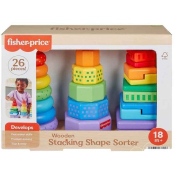 Mattel Fisher-Price Stacking Shape Sorter HXT76 194735238217