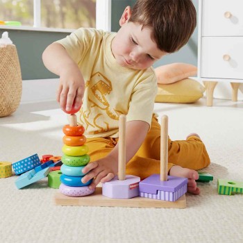 Mattel Fisher-Price Stacking Shape Sorter HXT76 194735238217