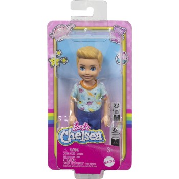 Mattel Barbie Chelsea & Φιλες Chelsea Doll Chelsea Κούκλα Ξανθό Αγοράκι Μπλούζα Δεινόσαυρος DWJ33 / HXM98 194735234561