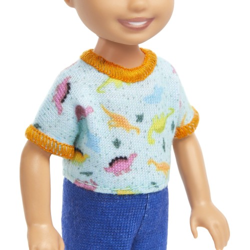 Mattel Barbie Chelsea & Φιλες Chelsea Doll Chelsea Κούκλα Ξανθό Αγοράκι Μπλούζα Δεινόσαυρος DWJ33 / HXM98 194735234561
