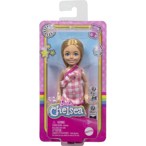 Mattel Barbie Chelsea & Φιλες ®Chelsea Doll Chelsea Κούκλα Καρώ Ροζ Φόρεμα DWJ33 / HXM95 194735234615