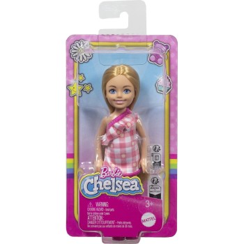 Mattel Barbie Chelsea & Φιλες ®Chelsea Doll Chelsea Κούκλα Καρώ Ροζ Φόρεμα DWJ33 / HXM95 194735234615