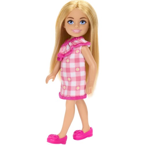 Mattel Barbie Chelsea & Φιλες ®Chelsea Doll Chelsea Κούκλα Καρώ Ροζ Φόρεμα DWJ33 / HXM95 194735234615