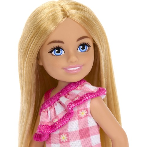 Mattel Barbie Chelsea & Φιλες ®Chelsea Doll Chelsea Κούκλα Καρώ Ροζ Φόρεμα DWJ33 / HXM95 194735234615