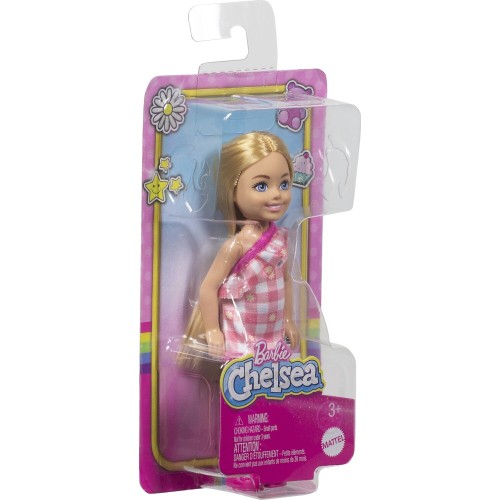 Mattel Barbie Chelsea & Φιλες ®Chelsea Doll Chelsea Κούκλα Καρώ Ροζ Φόρεμα DWJ33 / HXM95 194735234615