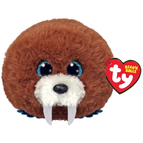 TY Beannie Balls Hank Fluffy Sea Horse Brown 1607-42559 008421425594