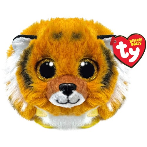 TY Beannie Balls Clawsby Fluffy Tigger Brown 1607-42552 008421425525